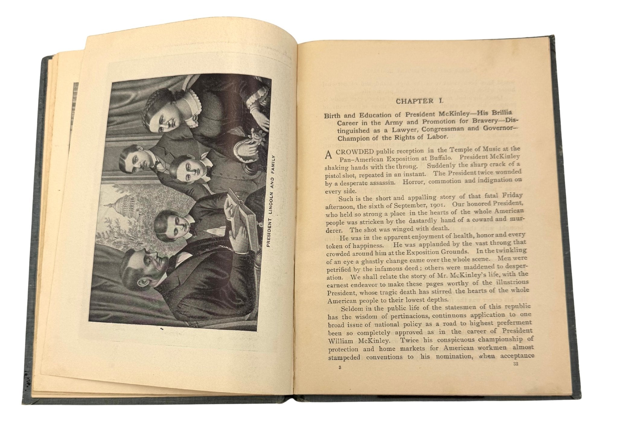 Our Martyred President: Memorial Life of William McKinley, Salesman's Copy, 1901, presented with Original Small Mourning Flag - The Great Republic