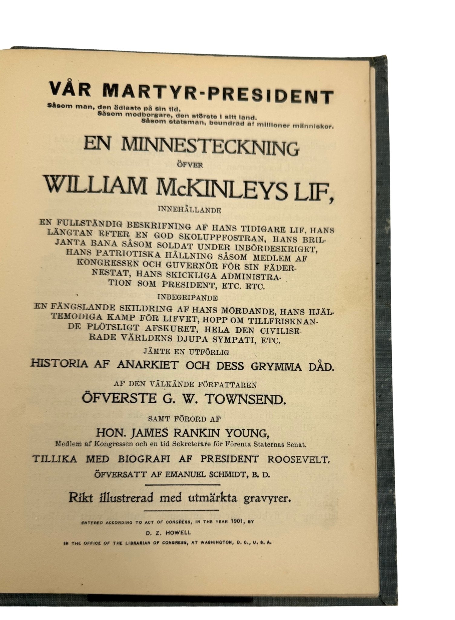 Our Martyred President: Memorial Life of William McKinley, Salesman's Copy, 1901, presented with Original Small Mourning Flag - The Great Republic
