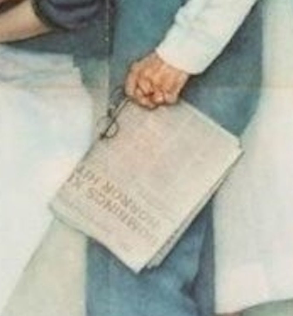 "Ours... To Fight For. Freedom from Fear" Vintage WWII Poster by Norman Rockwell, 1943 - The Great Republic