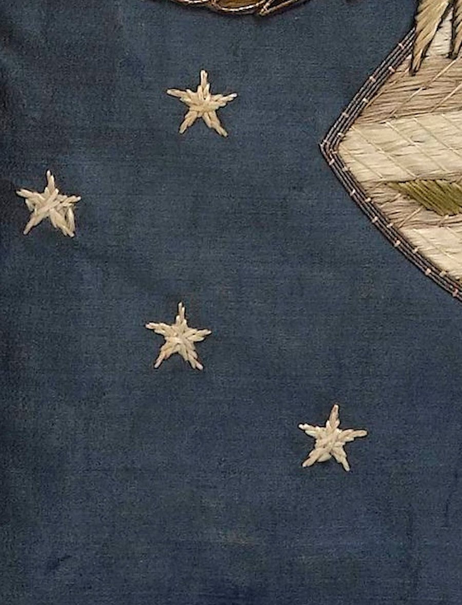 Patriotic "E Pluribus Unum" Eagle Silk and Metallic Embroidered Needlework, Late 19th Century - The Great Republic