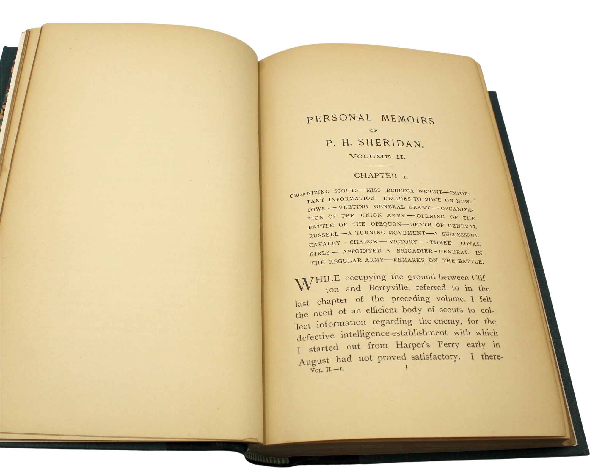 Personal Memoirs of P. H. Sheridan, First Edition, Two - Volume Set, 1888 - The Great Republic