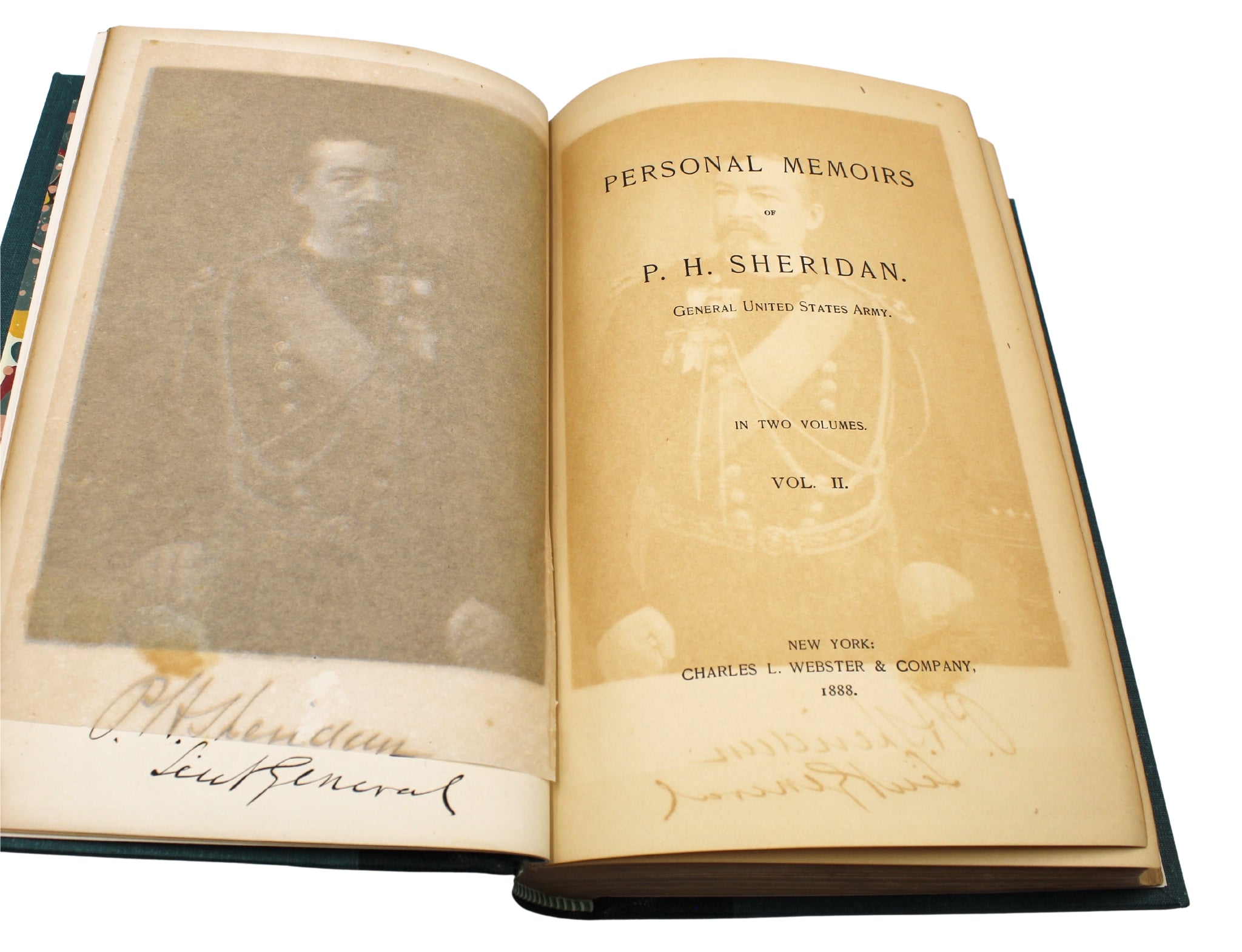 Personal Memoirs of P. H. Sheridan, First Edition, Two - Volume Set, 1888 - The Great Republic