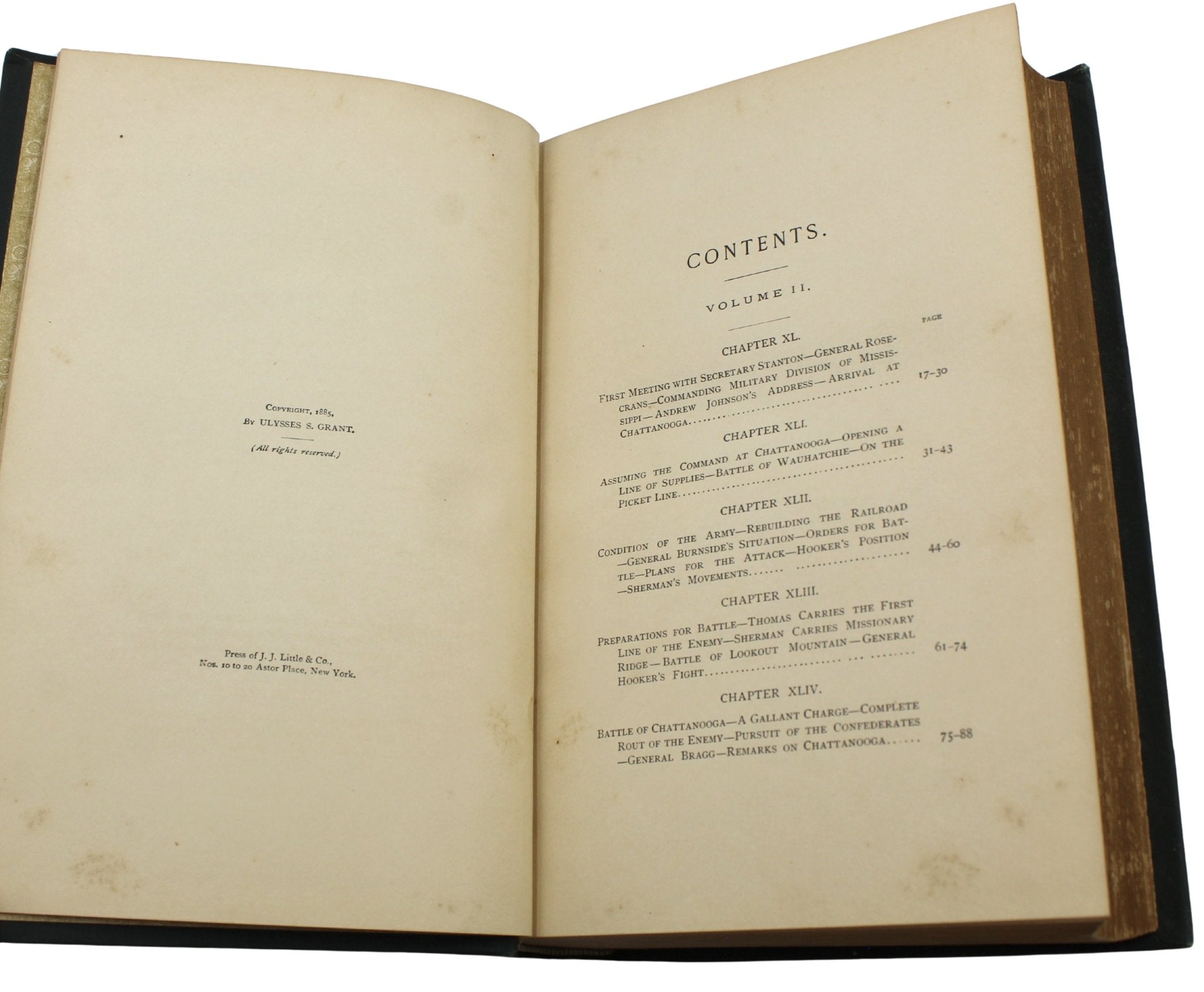 Personal Memoirs of U.S. Grant, First Edition, Two - Volume Set, Circa 1885 - 1886 - The Great Republic
