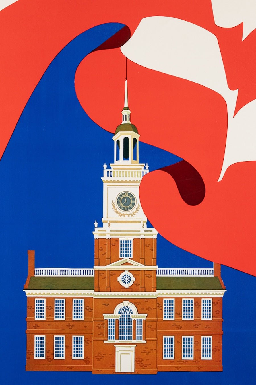 "Philadelphia" Vintage American Airlines Travel Poster, circa 1960s - The Great Republic