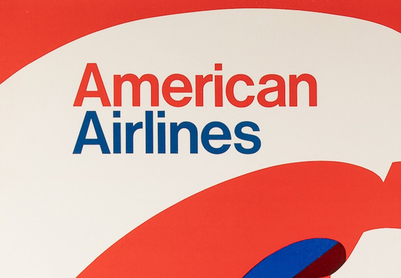 Nacnic Poster Vintage American Airlines - Stampa Decorativa A3 Con Cornice - Manifesto D'Annata