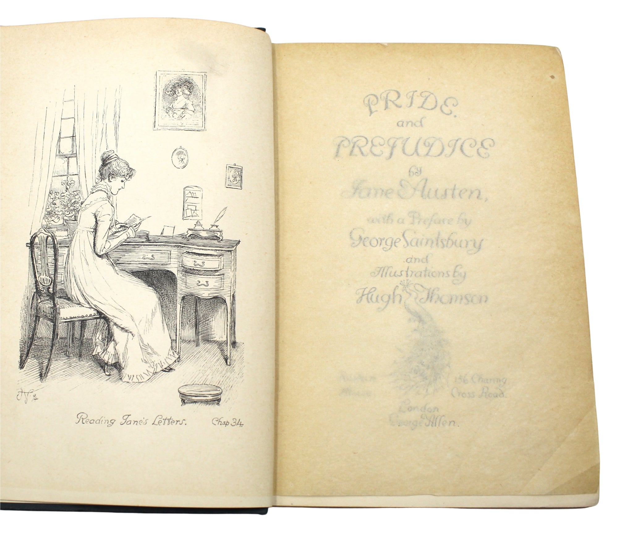 Pride and Prejudice by Jane Austen, Illustrated by Hugh Thomson, Peacock Edition, Second Issue, 1895 - The Great Republic