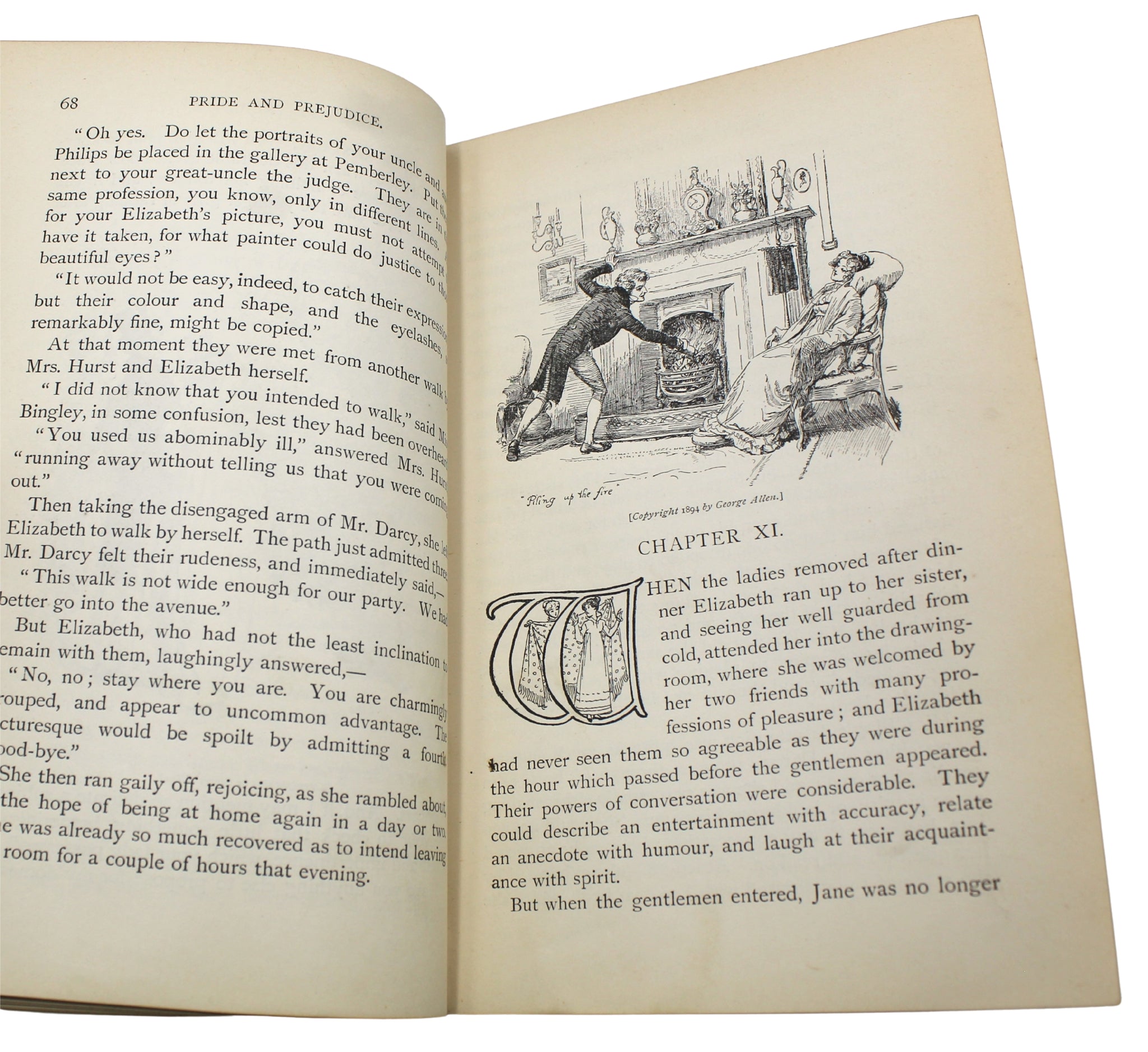 Pride and Prejudice by Jane Austen, Illustrated by Hugh Thomson, Peacock Edition, Second Issue, 1895 - The Great Republic