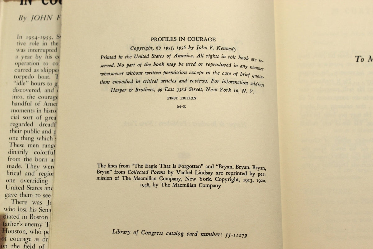 Profiles in Courage by John F. Kennedy, First Edition, First Printing, 1956 - The Great Republic