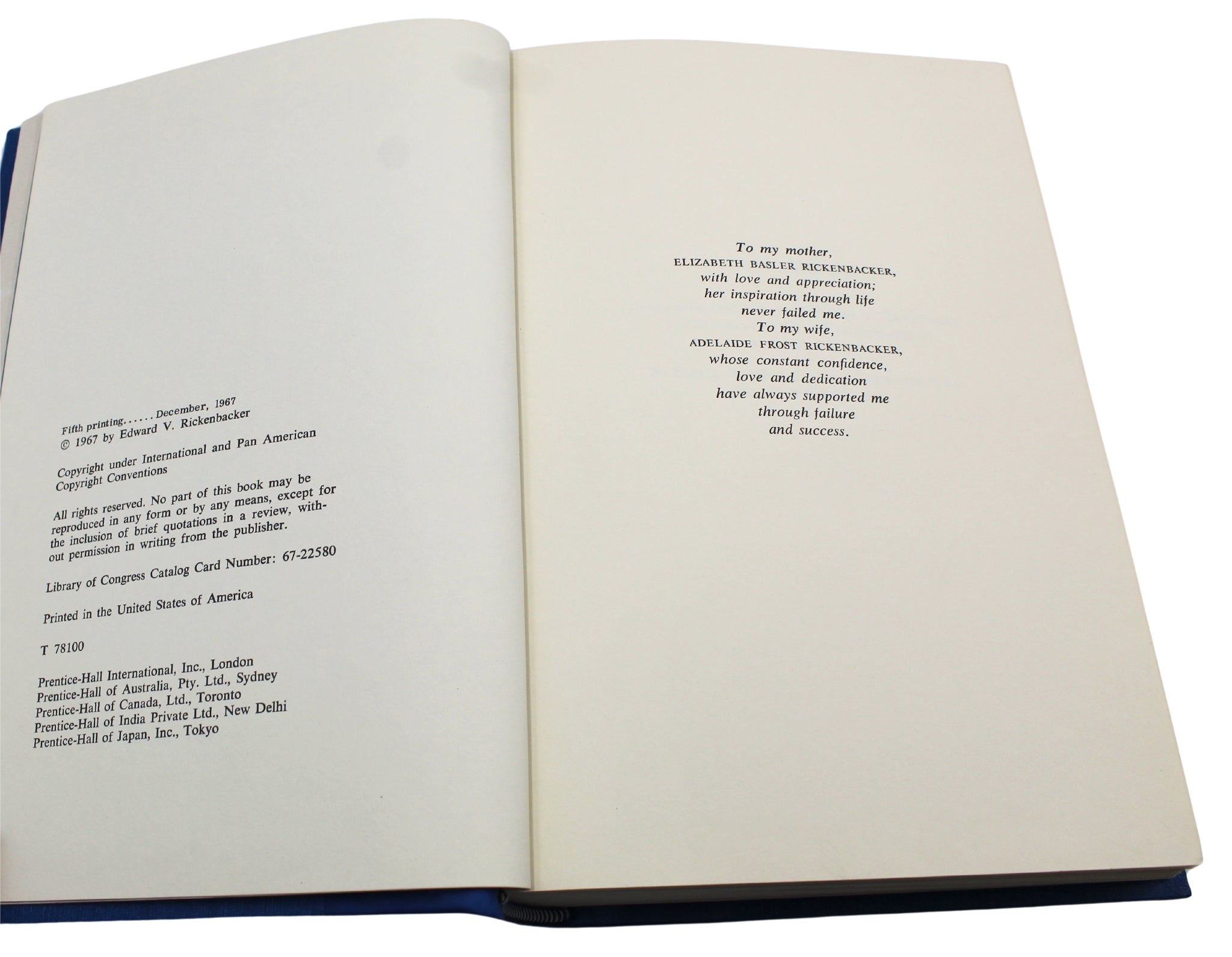 Rickenbacker: An Autobiography, Signed by Eddie Rickenbacker, First Edition, Fifth Printing, in Original Dust Jacket, 1967 - The Great Republic