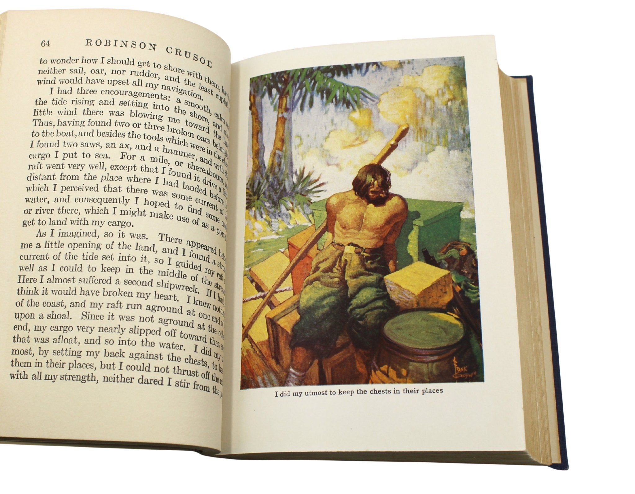 Robinson Crusoe by Daniel Defoe, Illustrated by Frank Goodwin, 1925 - The Great Republic