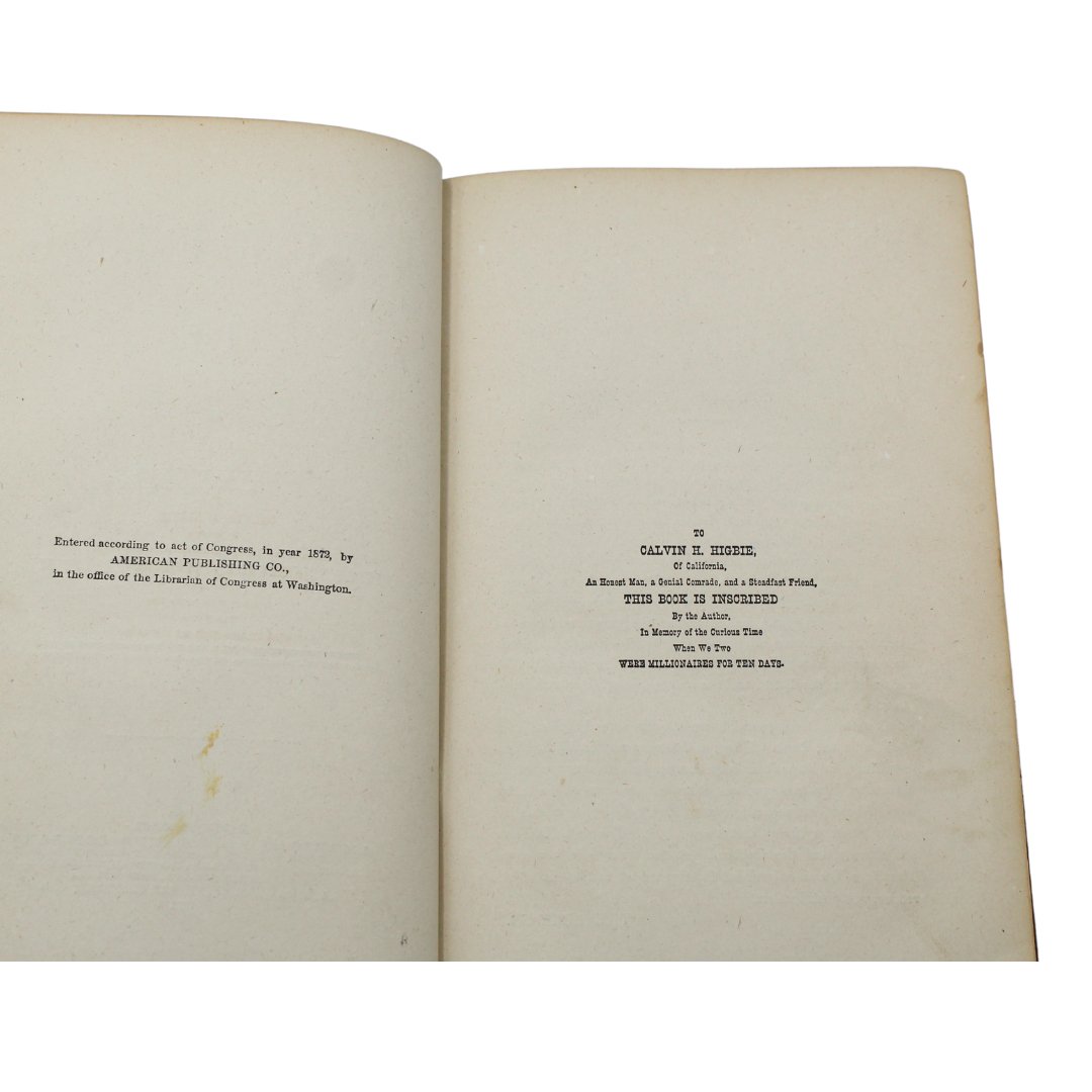 Roughing It by Mark Twain, First American Edition, Later State, 1872 - The Great Republic