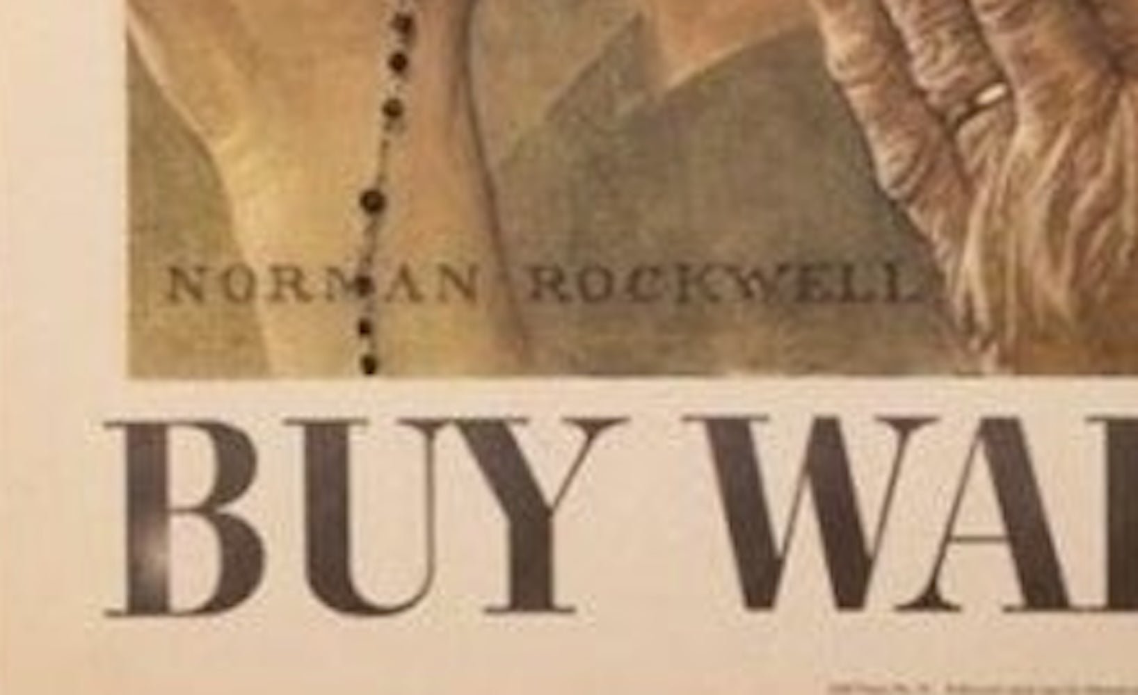 "Save Freedom of Worship. Buy War Bonds" Vintage WWII Poster by Norman Rockwell, 1943 - The Great Republic