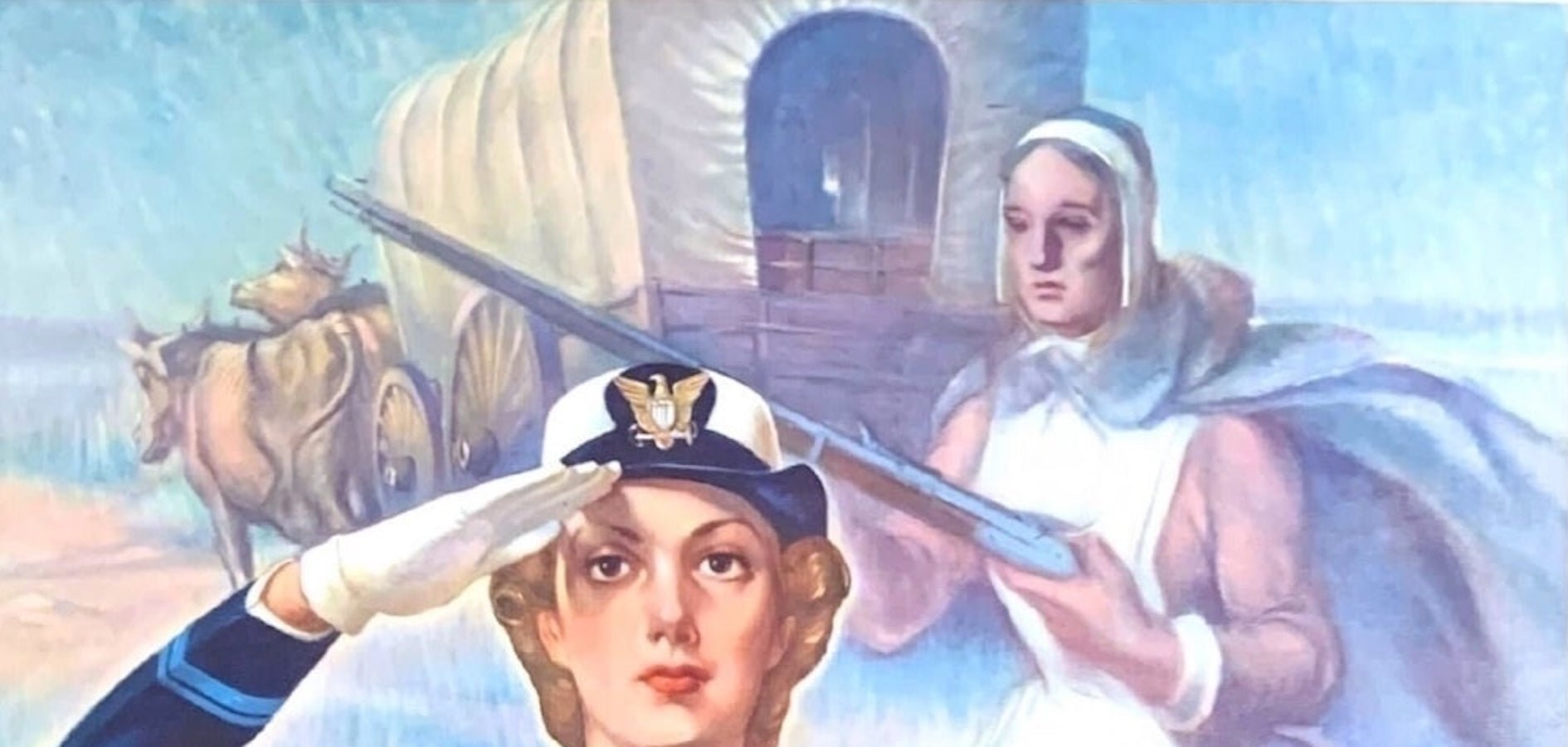 "Serve with Women's Reserve U.S. Coast Guard. SPARS" Vintage WWII Recruitment Poster by Jo Valentine - The Great Republic