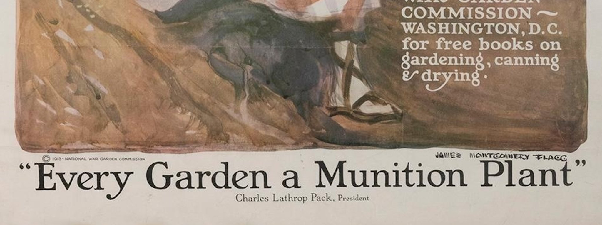 "Sow the Seeds of Victory! Plant & Raise Your Own Vegetables" Vintage National War Garden Commission Poster by James Montgomery Flagg, 1918 - The Great Republic