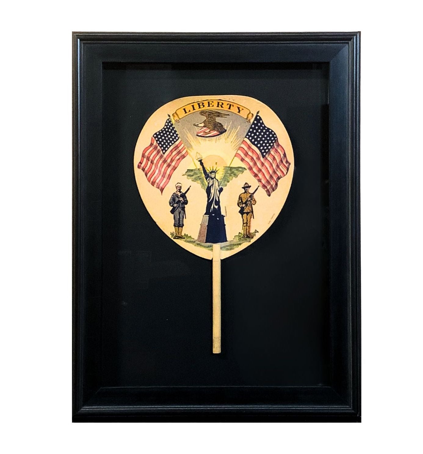 Statue of Liberty Patriotic Printed Paddle Fan, Early 20th Century - The Great Republic