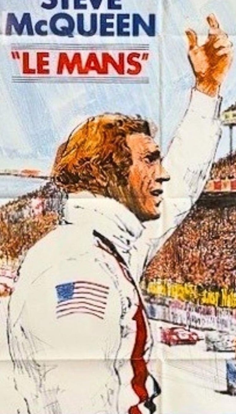 "Steve McQueen. Le Mans" Vintage Movie Poster, 1971 - The Great Republic
