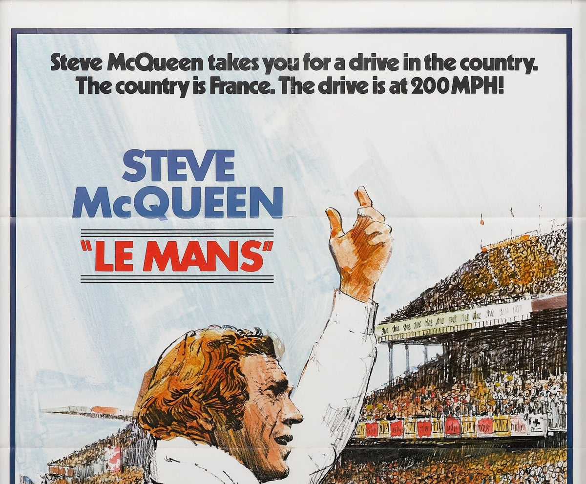 "Steve McQueen. Le Mans" Vintage Movie Poster, 1971 - The Great Republic