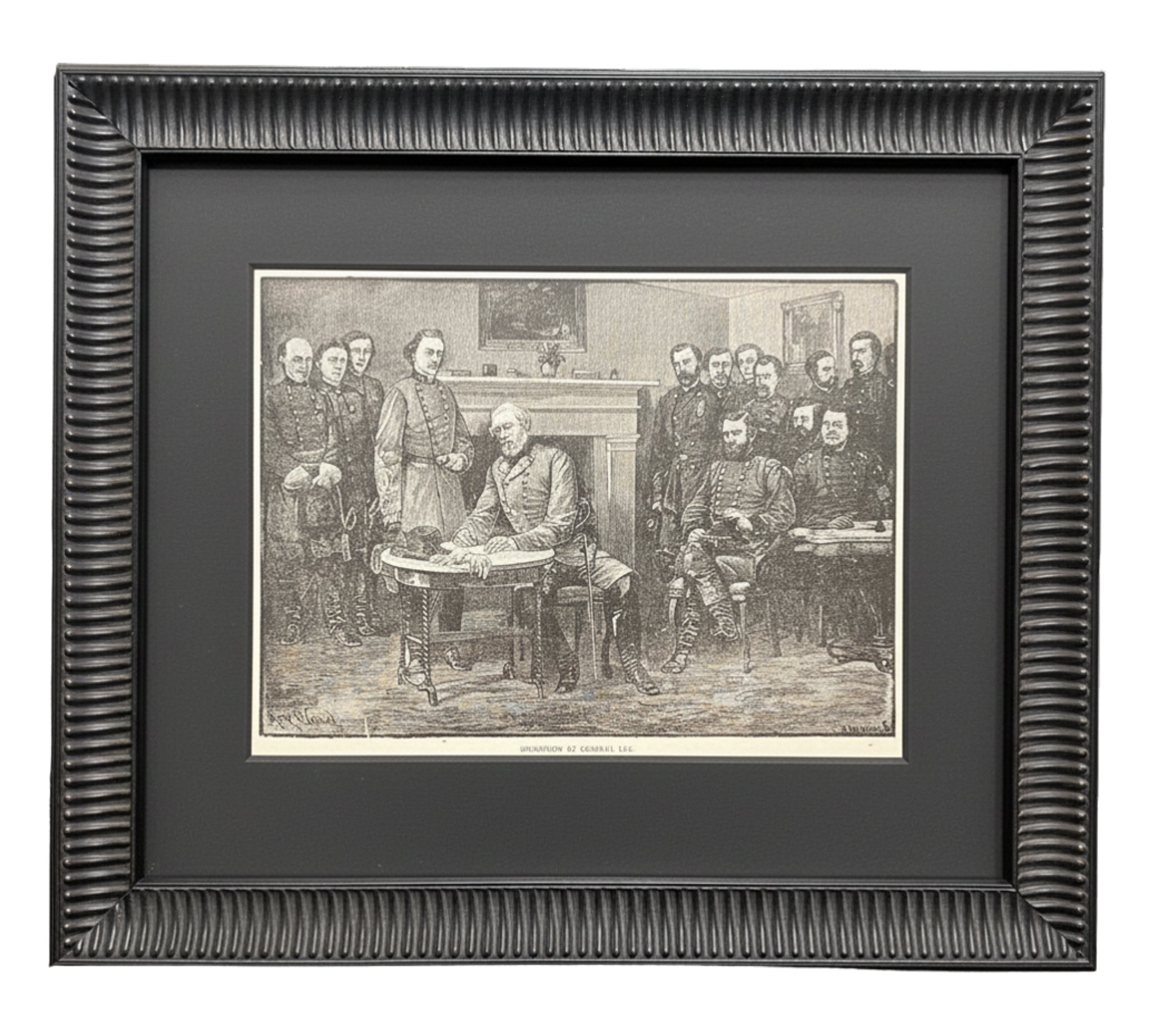 "Surrender of General Lee." Wood Engraving by D. Meeden, after A. R. Waud, [n.d.] - The Great Republic