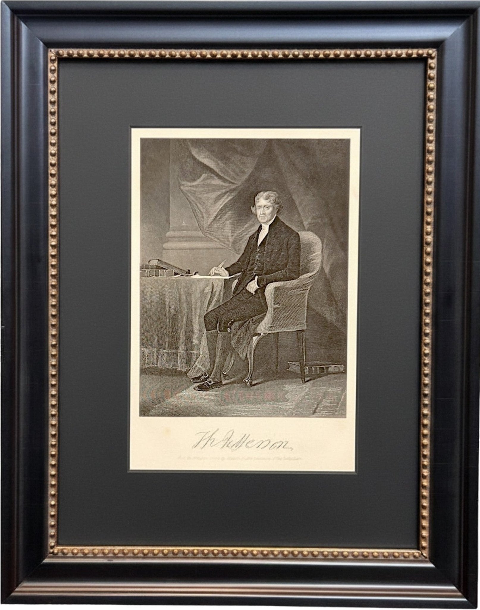"Th. Jefferson" Engraved Portrait, after Alonzo Chappel - The Great Republic