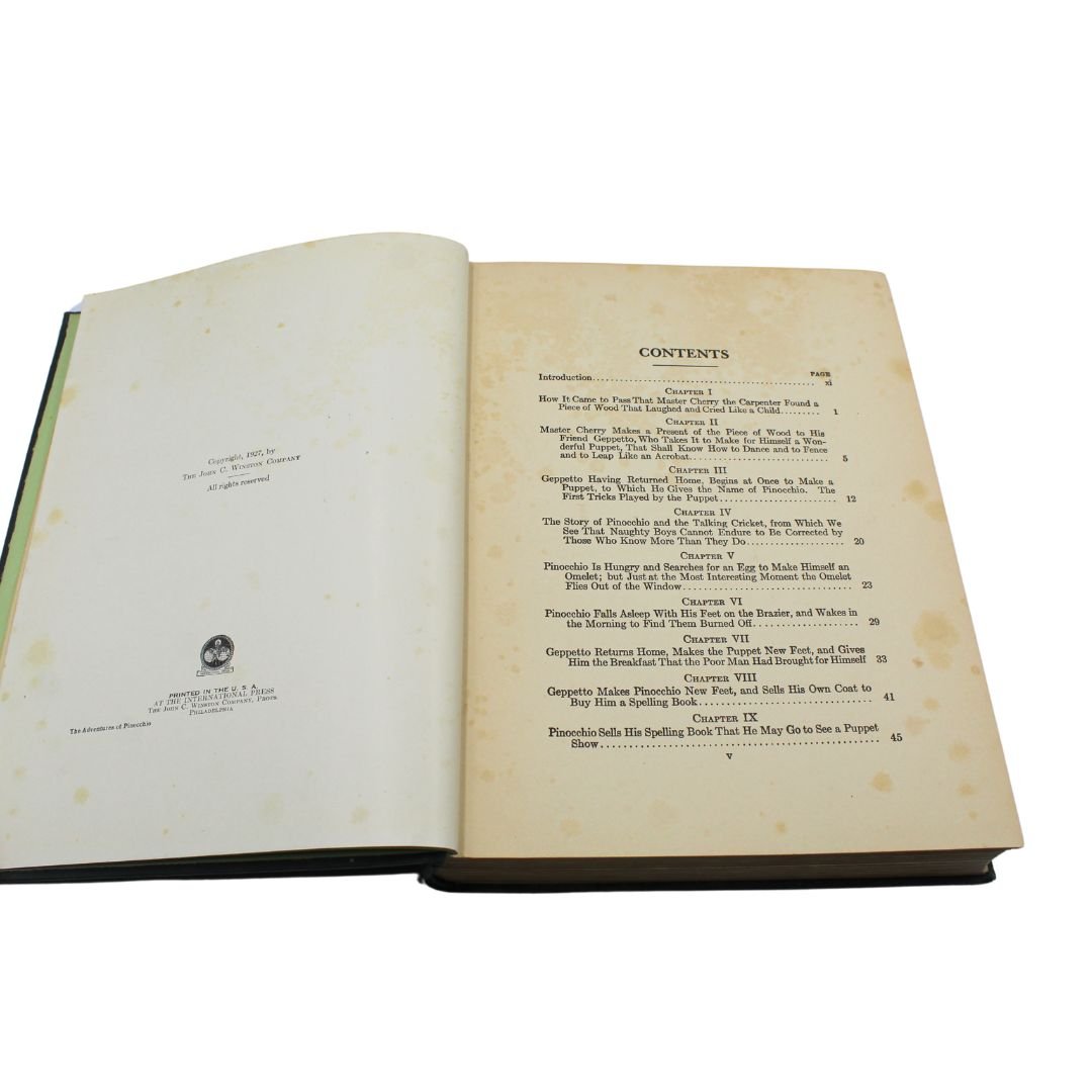The Adventures of Pinocchio: The Story of a Marionette by C. Collodi, Illustrated by Frederick Richardson, First Edition Thus, 1927 - The Great Republic