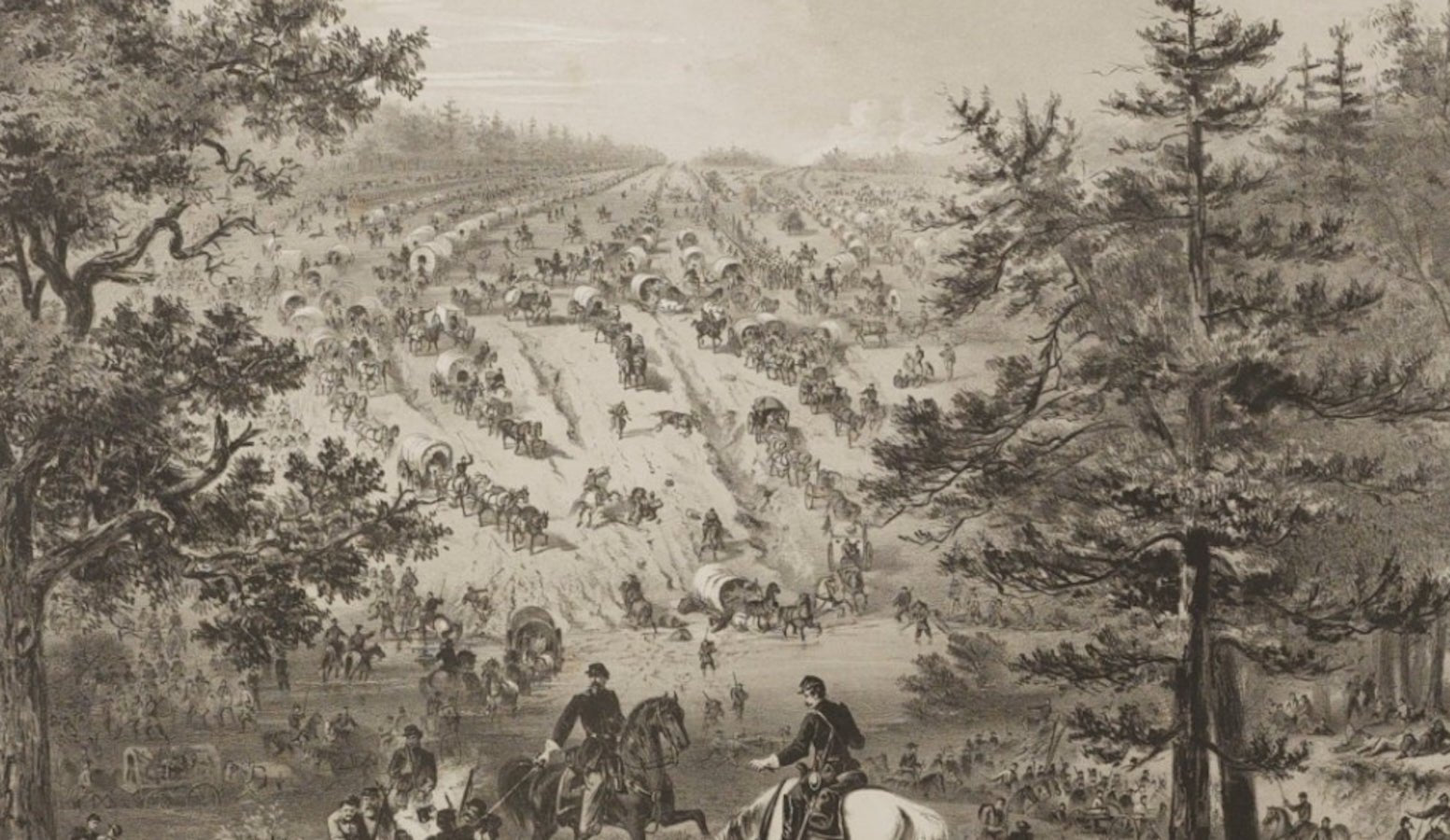 "The Army of the Potomac" Civil War - Era Lithograph by John Bachelder, Circa 1863 - The Great Republic