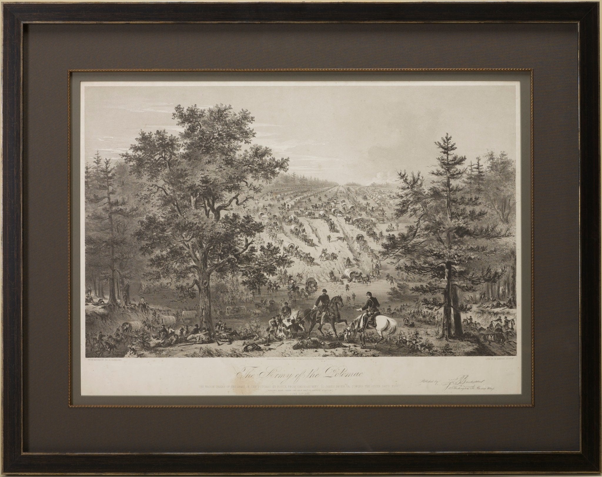 "The Army of the Potomac" Civil War - Era Lithograph by John Bachelder, Circa 1863 - The Great Republic