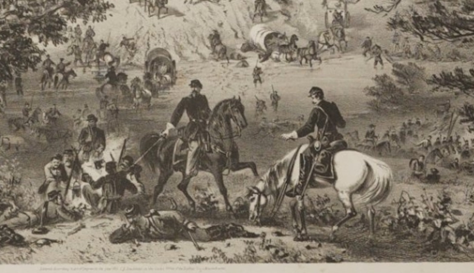 "The Army of the Potomac" Civil War - Era Lithograph by John Bachelder, Circa 1863 - The Great Republic