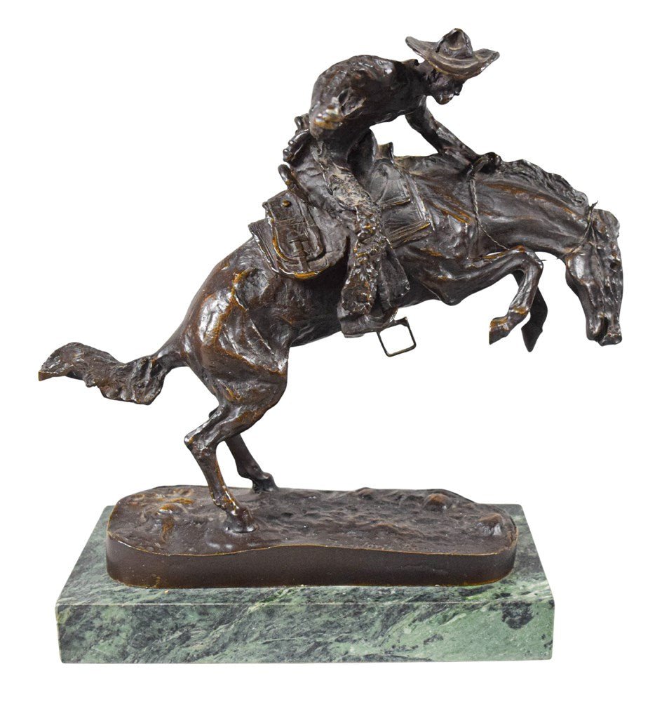 "The Bronco Buster" Bronze Sculpture, after Frederic Remington - The Great Republic