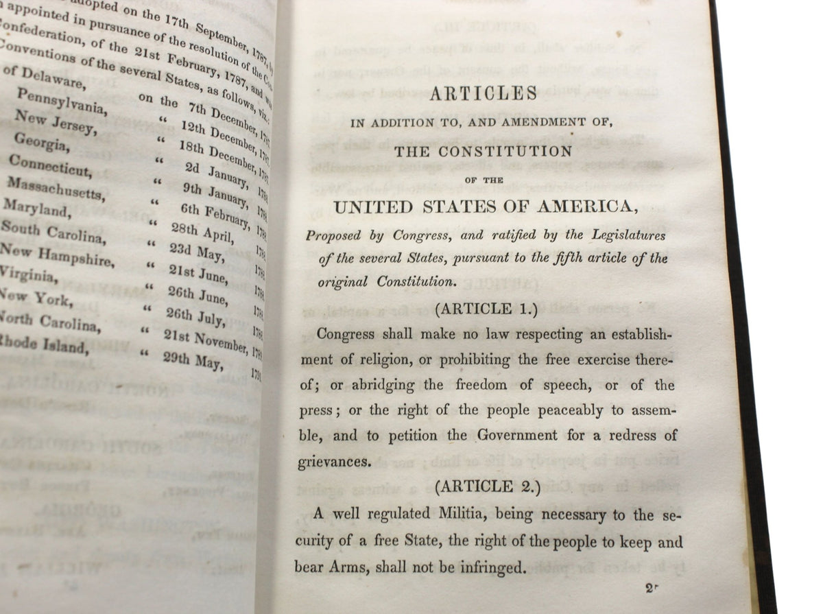The Constitution of the United States of America with an Alphabetical Analysis, Published by W. Hickey, Seventh Edition, 1855 - The Great Republic