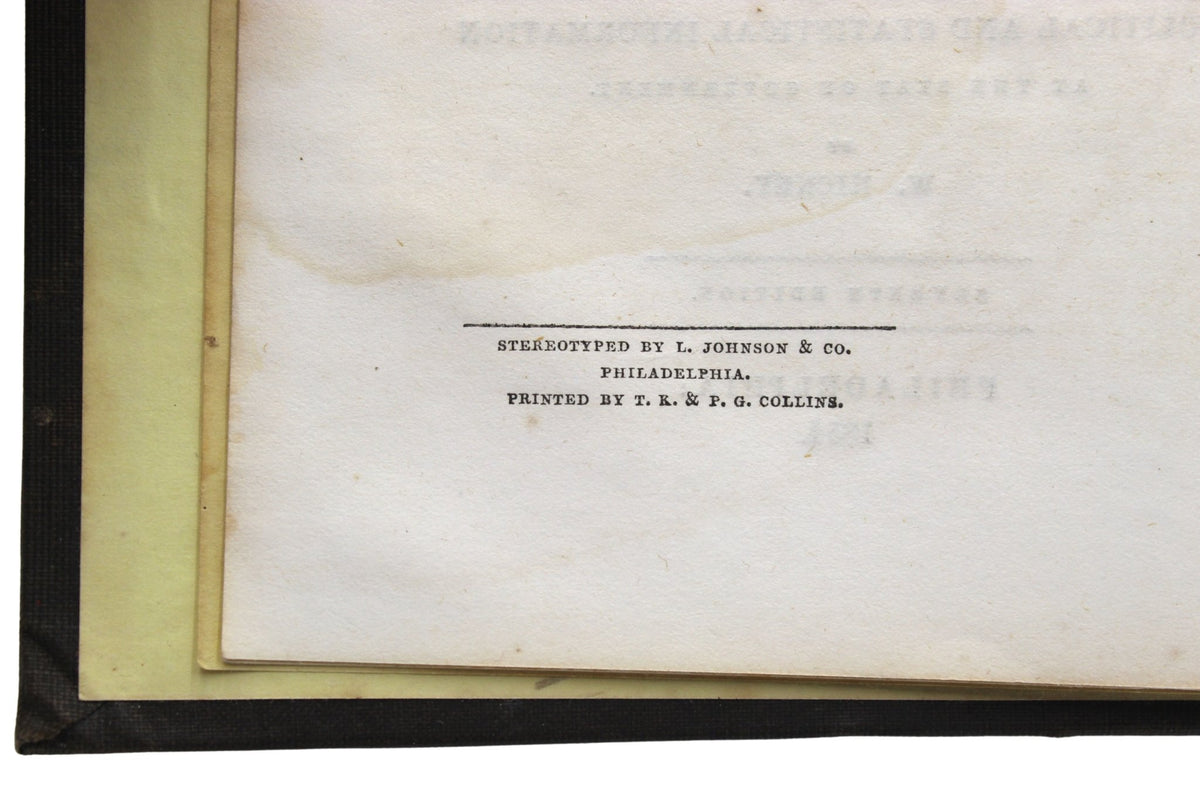 The Constitution of the United States of America with an Alphabetical Analysis, Published by W. Hickey, Seventh Edition, 1855 - The Great Republic