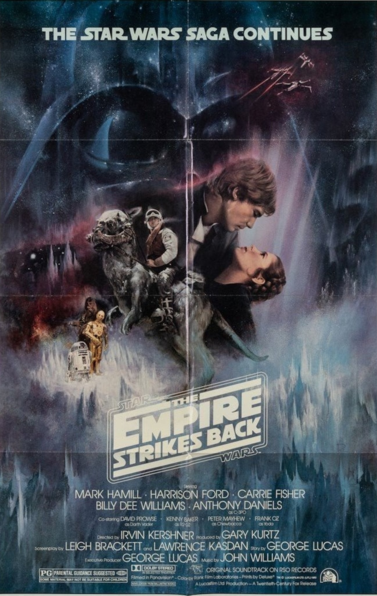 "The Empire Strikes Back" Vintage Movie Poster, Illustrated by Roger Kastel, 1980 - The Great Republic
