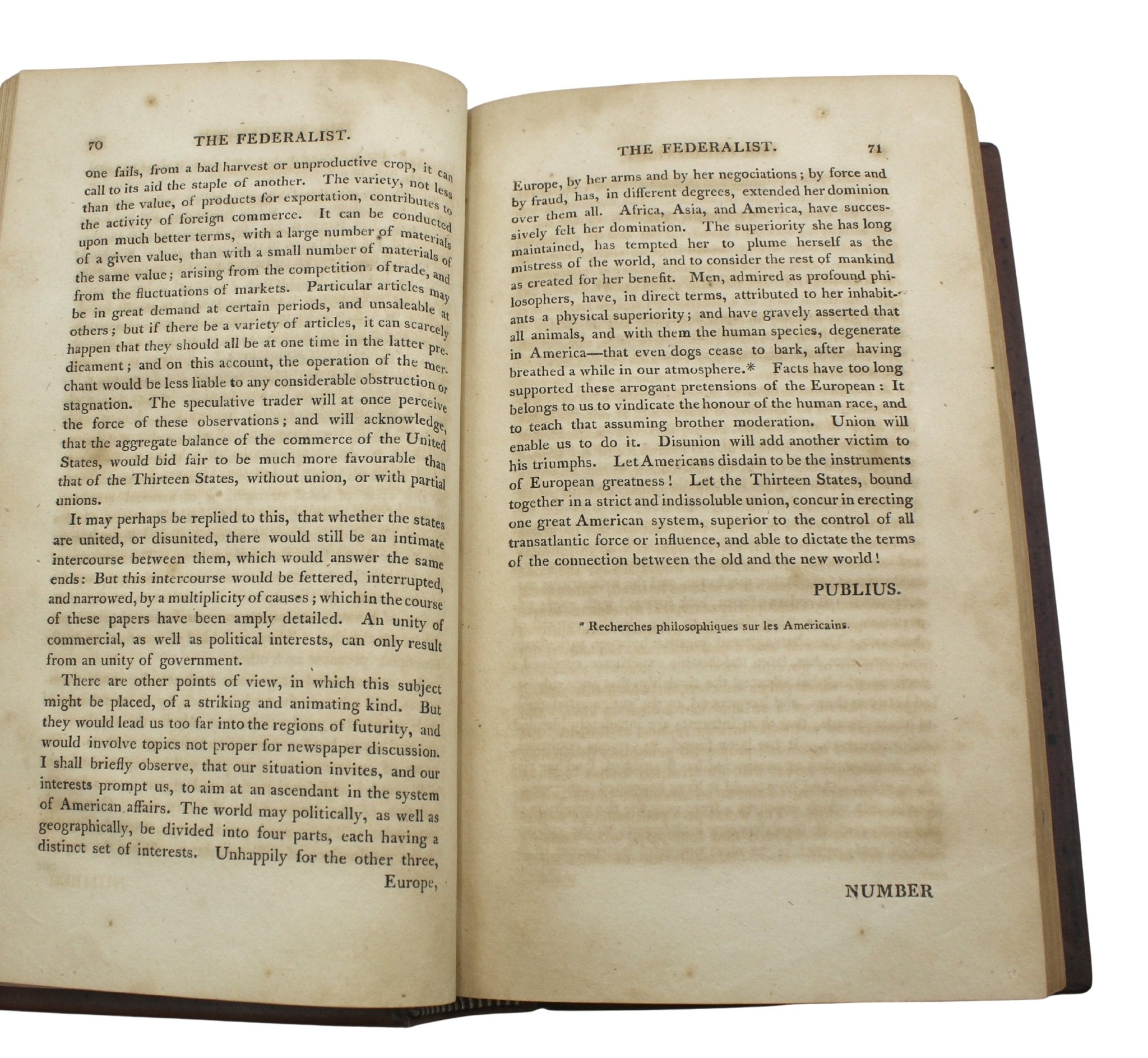 The Federalist, on The New Constitution by Publius, Second Edition, in Two Volumes, 1802 - The Great Republic