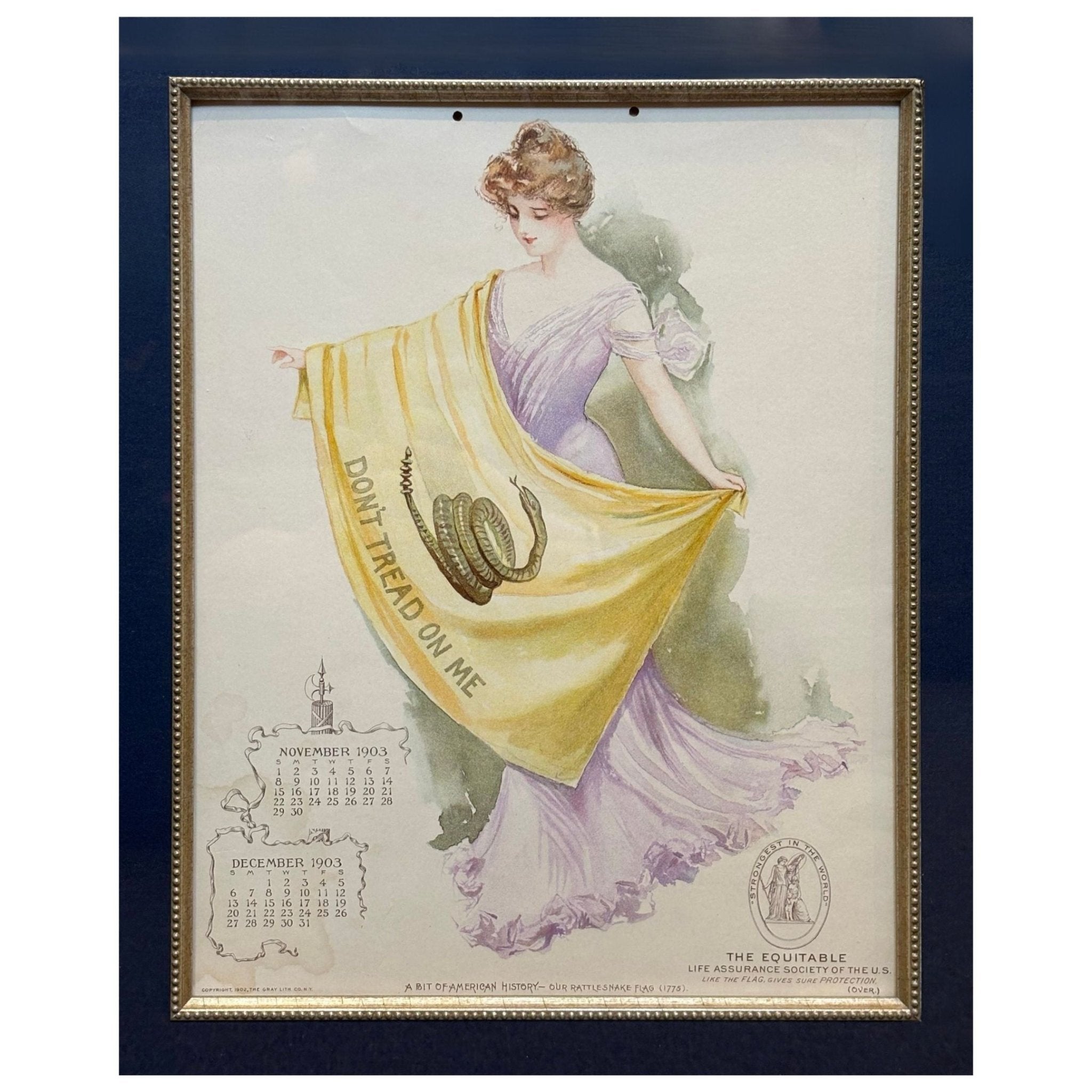 "The Flag of Our Own Time" Equitable Life Assurance Company Calendar Set of Six, 1903 - The Great Republic