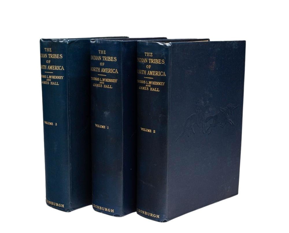 The Indian Tribes of North America by Thomas McKenney and James Hall, Three - Volume Set, Circa 1933 - 34 - The Great Republic