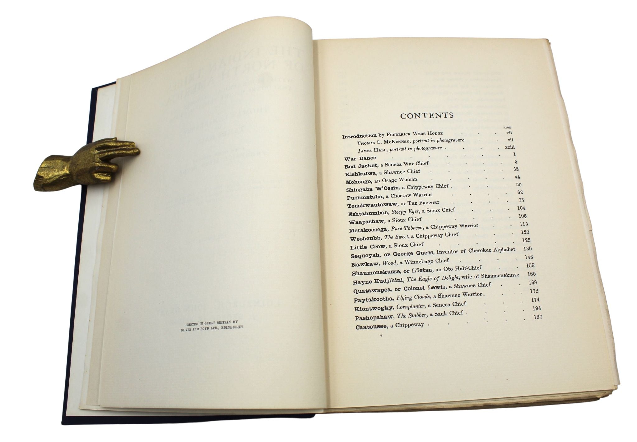 The Indian Tribes of North America by Thomas McKenney and James Hall, Three - Volume Set, Circa 1933 - 34 - The Great Republic