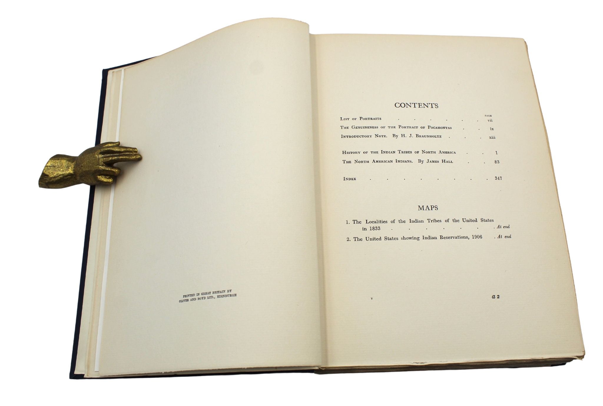 The Indian Tribes of North America by Thomas McKenney and James Hall, Three - Volume Set, Circa 1933 - 34 - The Great Republic