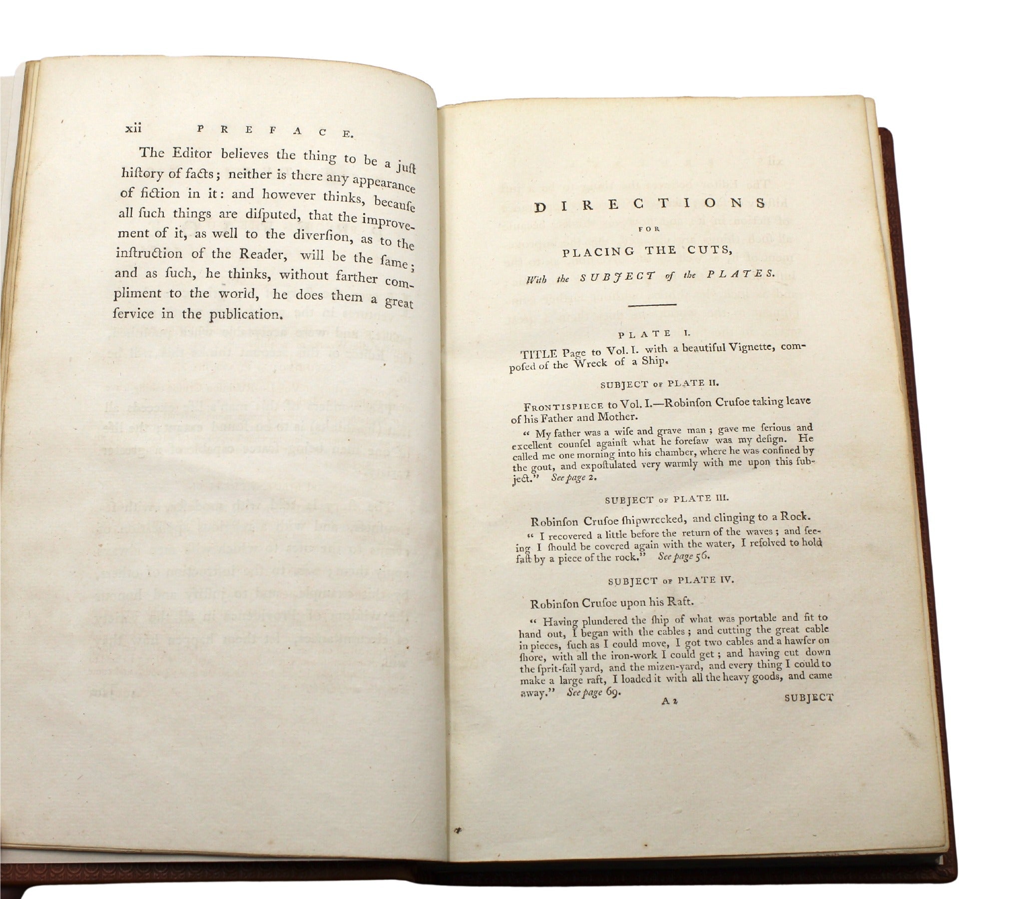 The Life and Strange Surprizing Adventures of Robinson Crusoe [with] The Farther Adventures of Robinson Crusoe by Daniel Defoe, Two Volumes, 1790 - The Great Republic