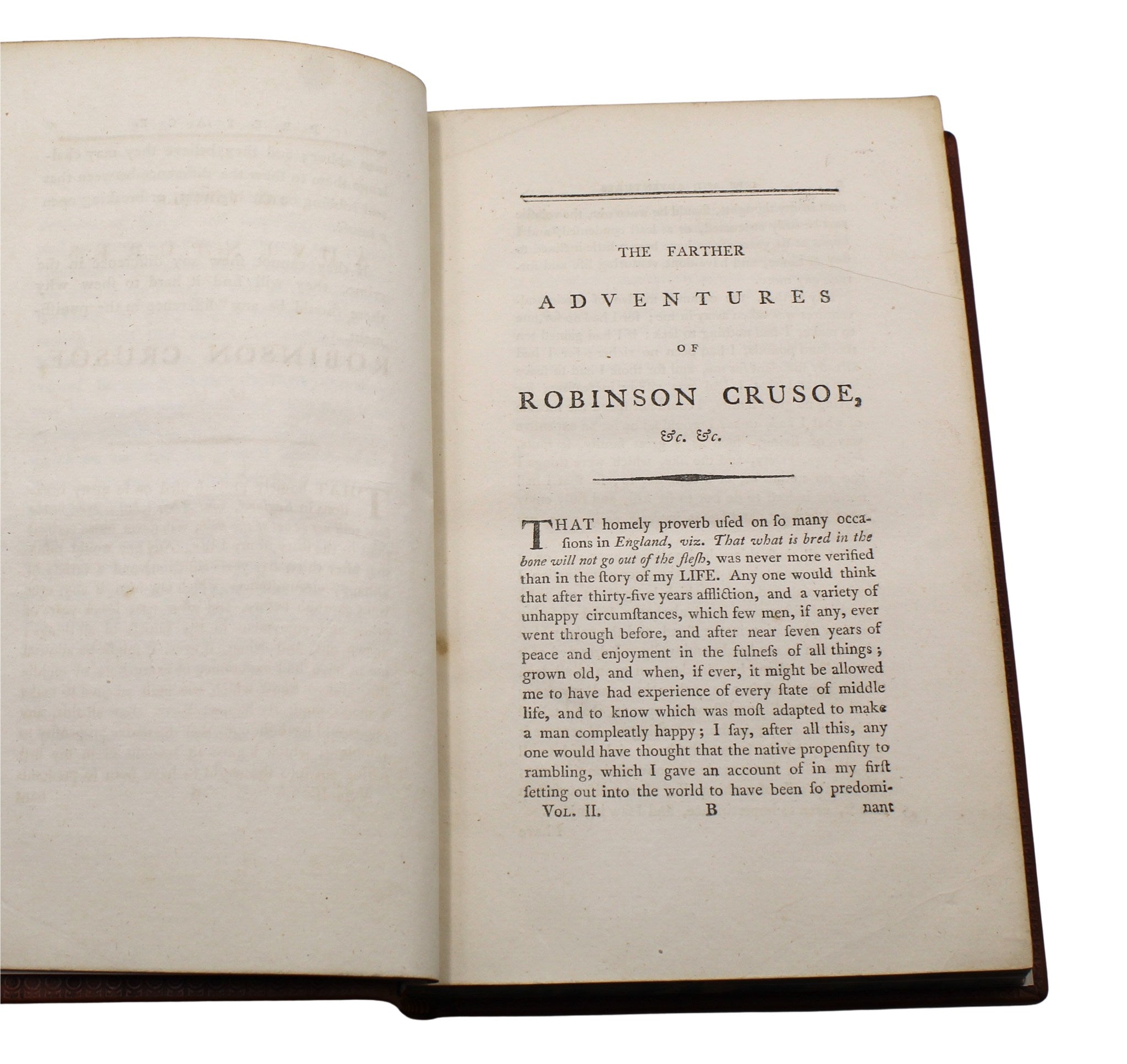 The Life and Strange Surprizing Adventures of Robinson Crusoe [with] The Farther Adventures of Robinson Crusoe by Daniel Defoe, Two Volumes, 1790 - The Great Republic
