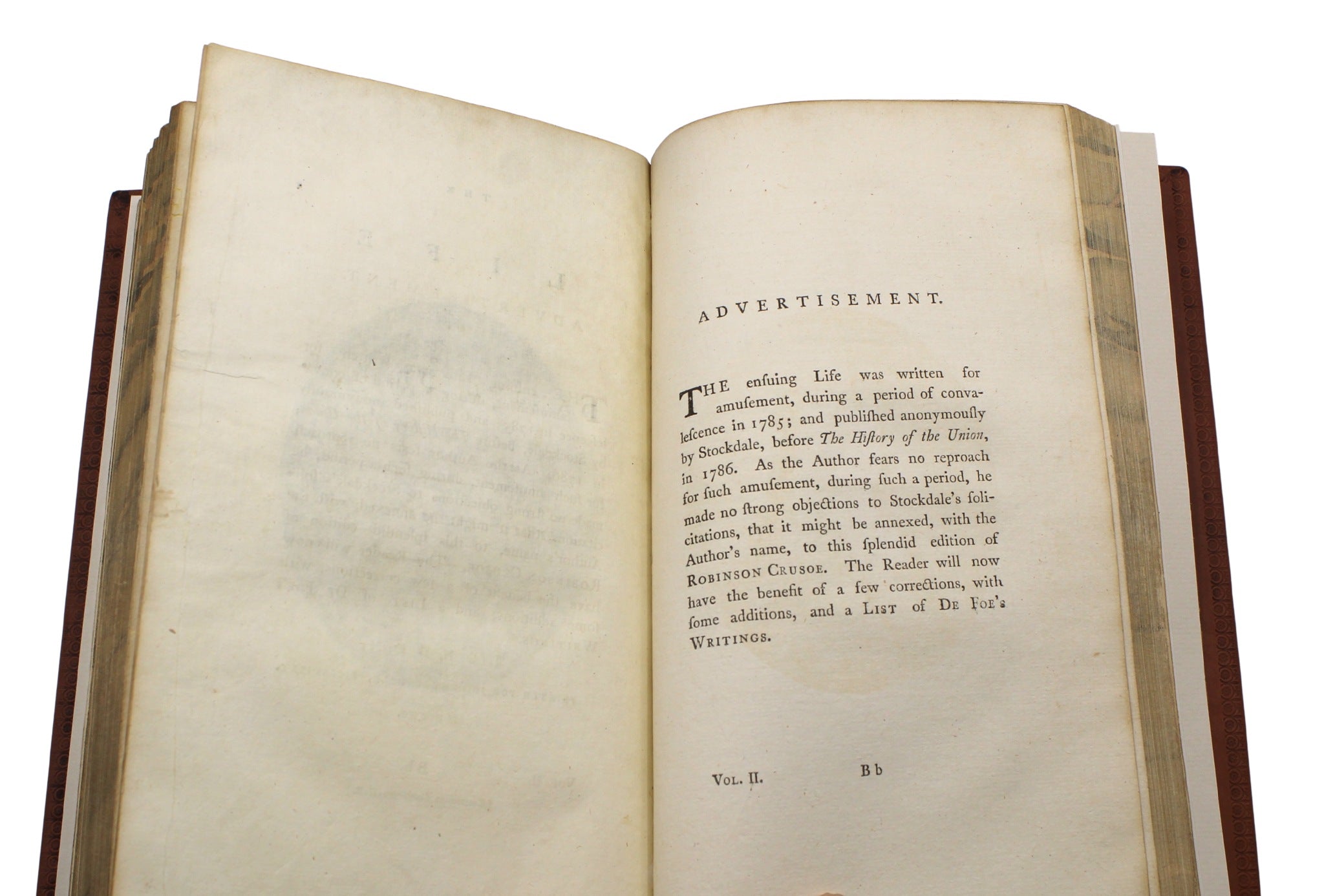 The Life and Strange Surprizing Adventures of Robinson Crusoe [with] The Farther Adventures of Robinson Crusoe by Daniel Defoe, Two Volumes, 1790 - The Great Republic