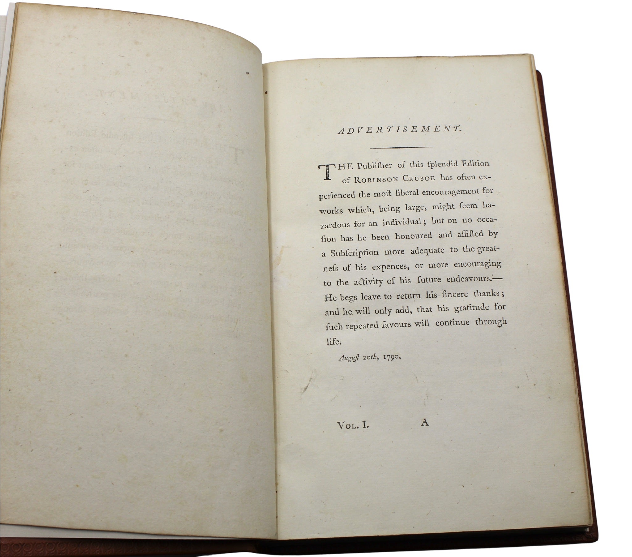 The Life and Strange Surprizing Adventures of Robinson Crusoe [with] The Farther Adventures of Robinson Crusoe by Daniel Defoe, Two Volumes, 1790 - The Great Republic