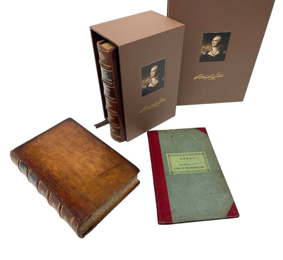 The Life of George Washington, Inscribed by John Marshall, Second Edition, in Two Volumes, 1832, with Accompanying Atlas to Marshall’s Life of Washington, 1832 - The Great Republic