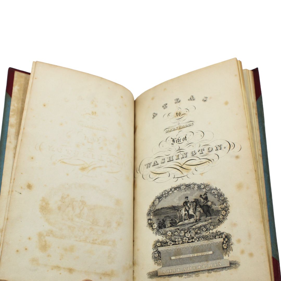 The Life of George Washington, Inscribed by John Marshall, Second Edition, in Two Volumes, 1832, with Accompanying Atlas to Marshall’s Life of Washington, 1832 - The Great Republic