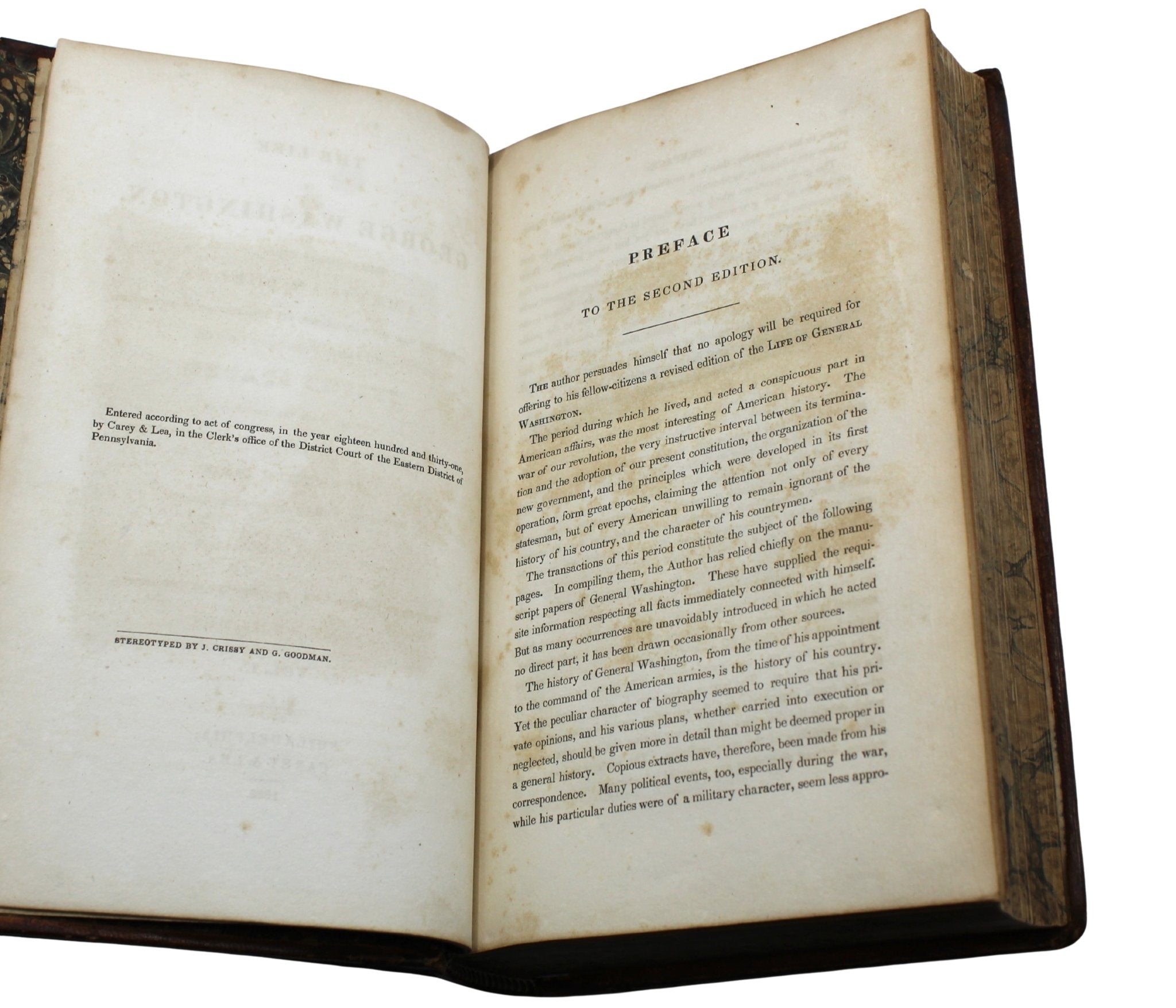 The Life of George Washington, Inscribed by John Marshall, Second Edition, in Two Volumes, 1832, with Accompanying Atlas to Marshall’s Life of Washington, 1832 - The Great Republic