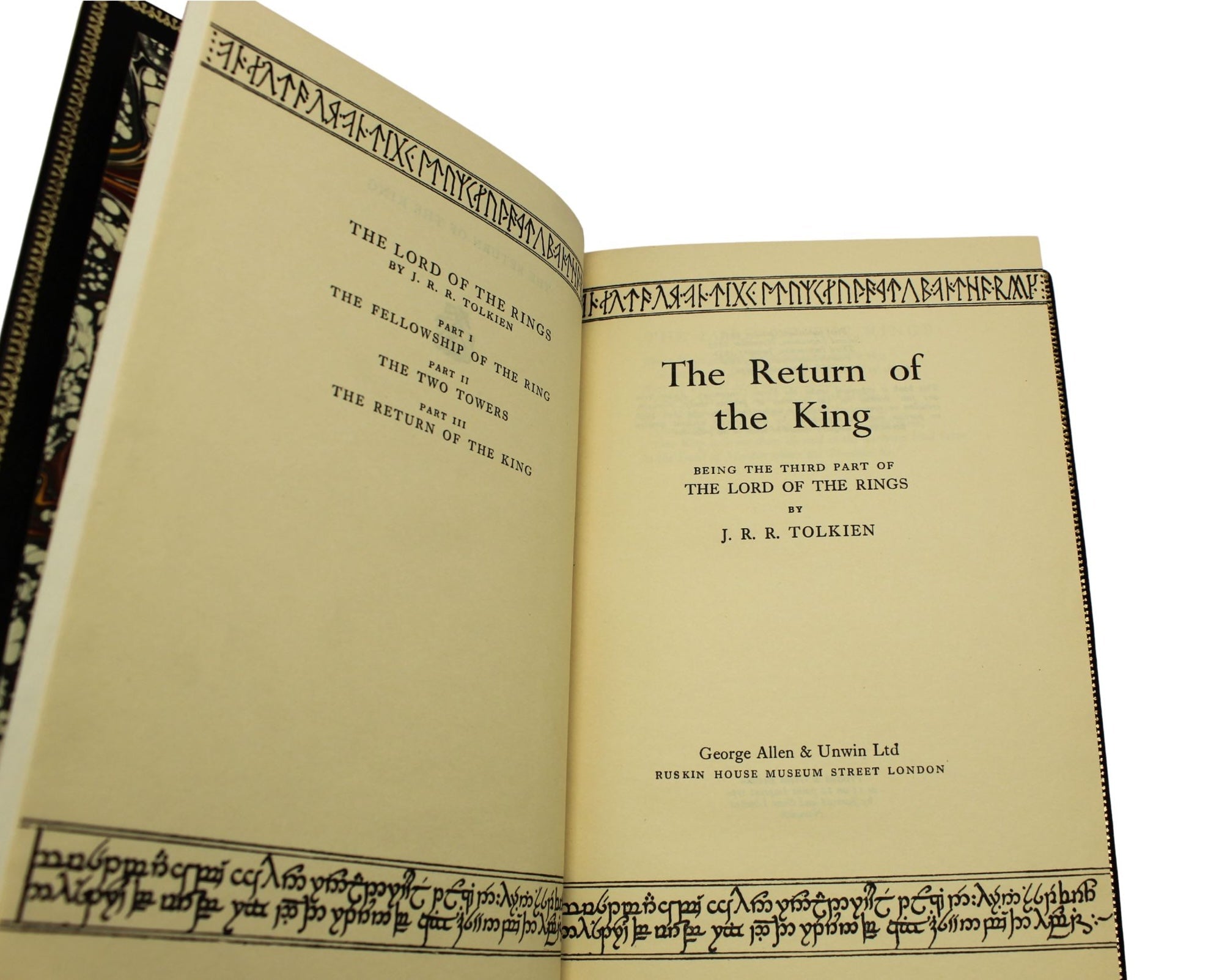 The Lord of the Rings Trilogy by J.R.R. Tolkien, Three Volume Set, First Editions, Fifth Impressions, 1956, 1957,1959 - The Great Republic