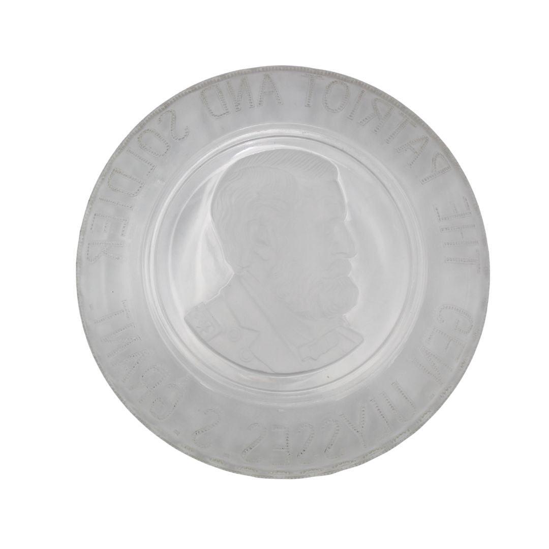“The Patriot and Soldier. Gen. Ulysses S. Grant” Commemorative Glass Bowl, circa 1885 (clear) - The Great Republic