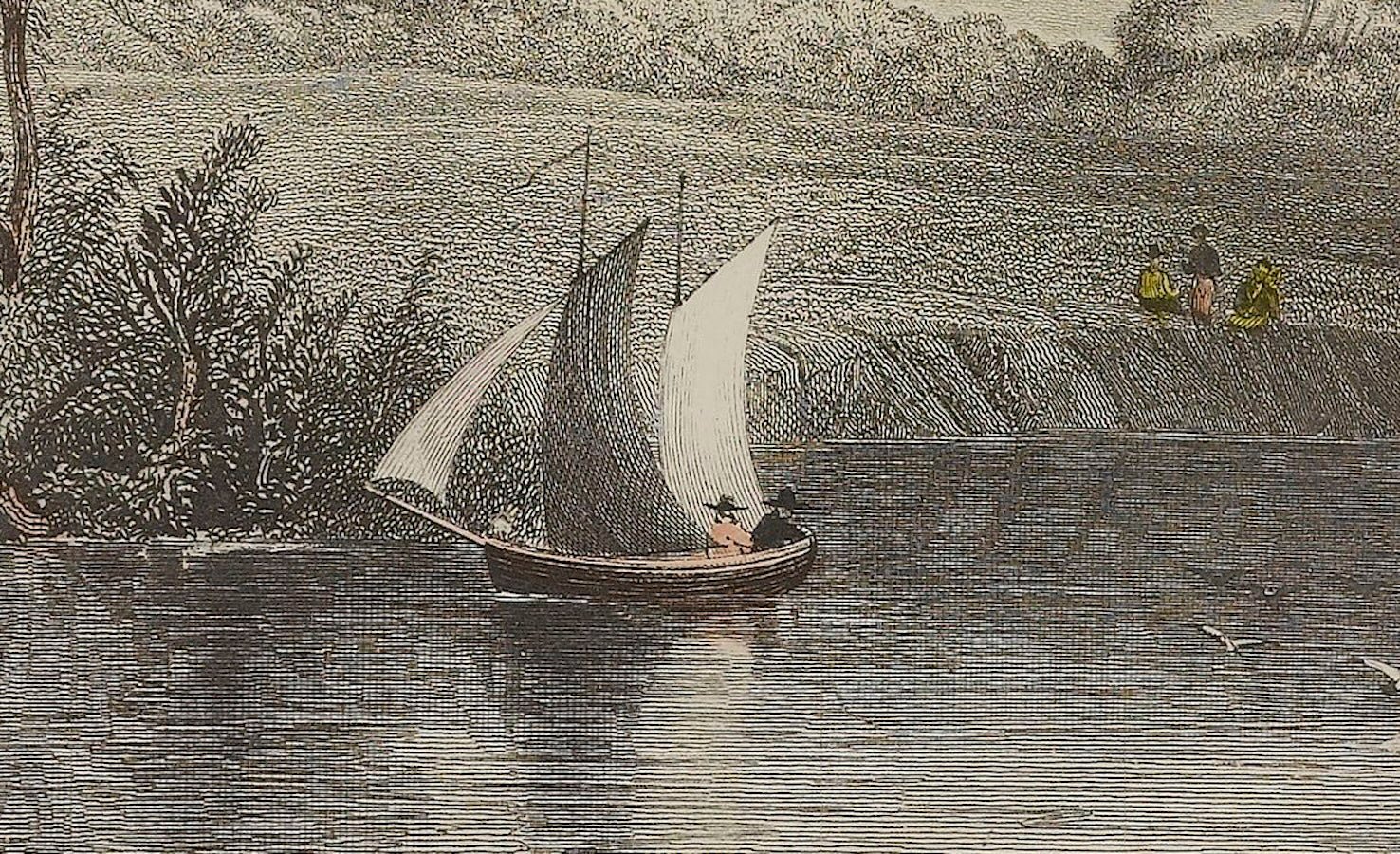 "The President's House, From Washington" Hand Colored Print, after William Henry Bartlett - The Great Republic