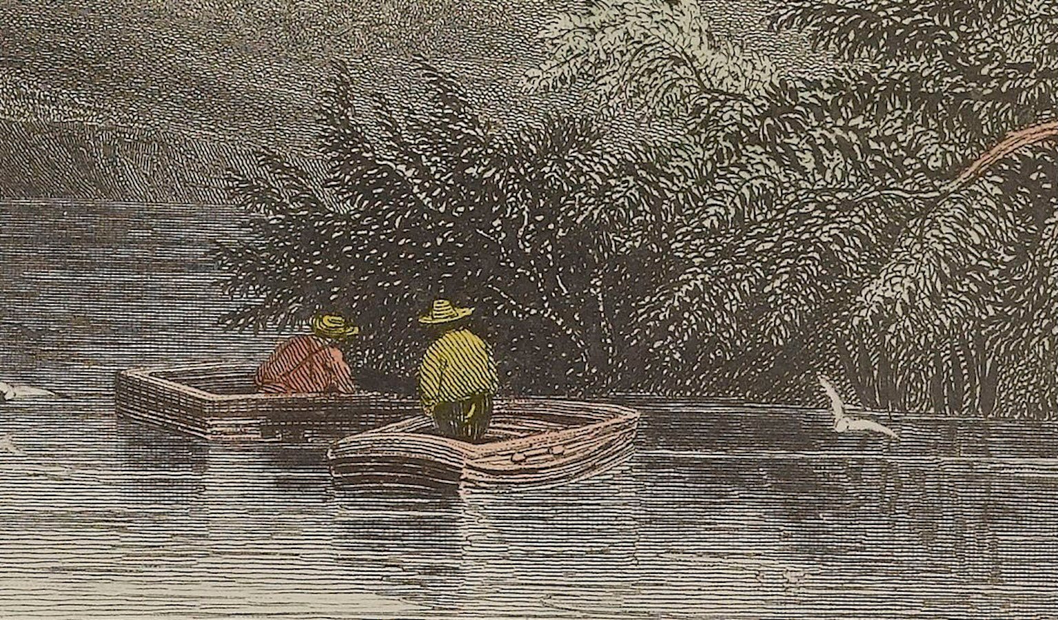 "The President's House, From Washington" Hand Colored Print, after William Henry Bartlett - The Great Republic