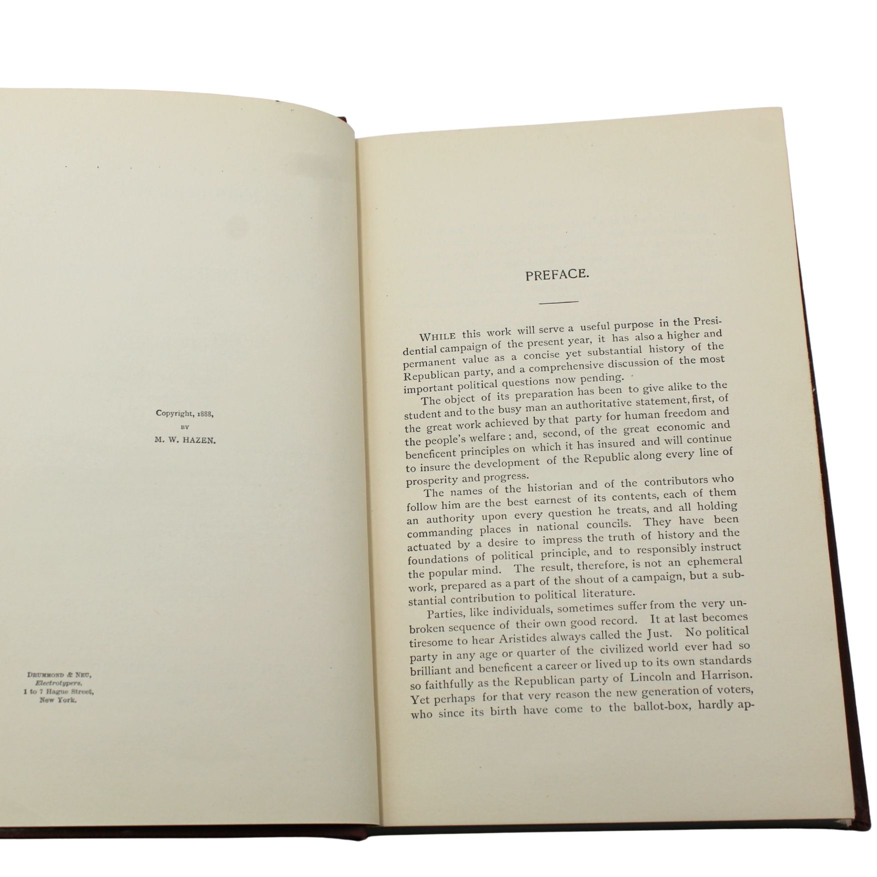 The Republican Party: Its History, Principles and Policies, Edited by Hon. John D. Long, First Edition, 1888 - The Great Republic