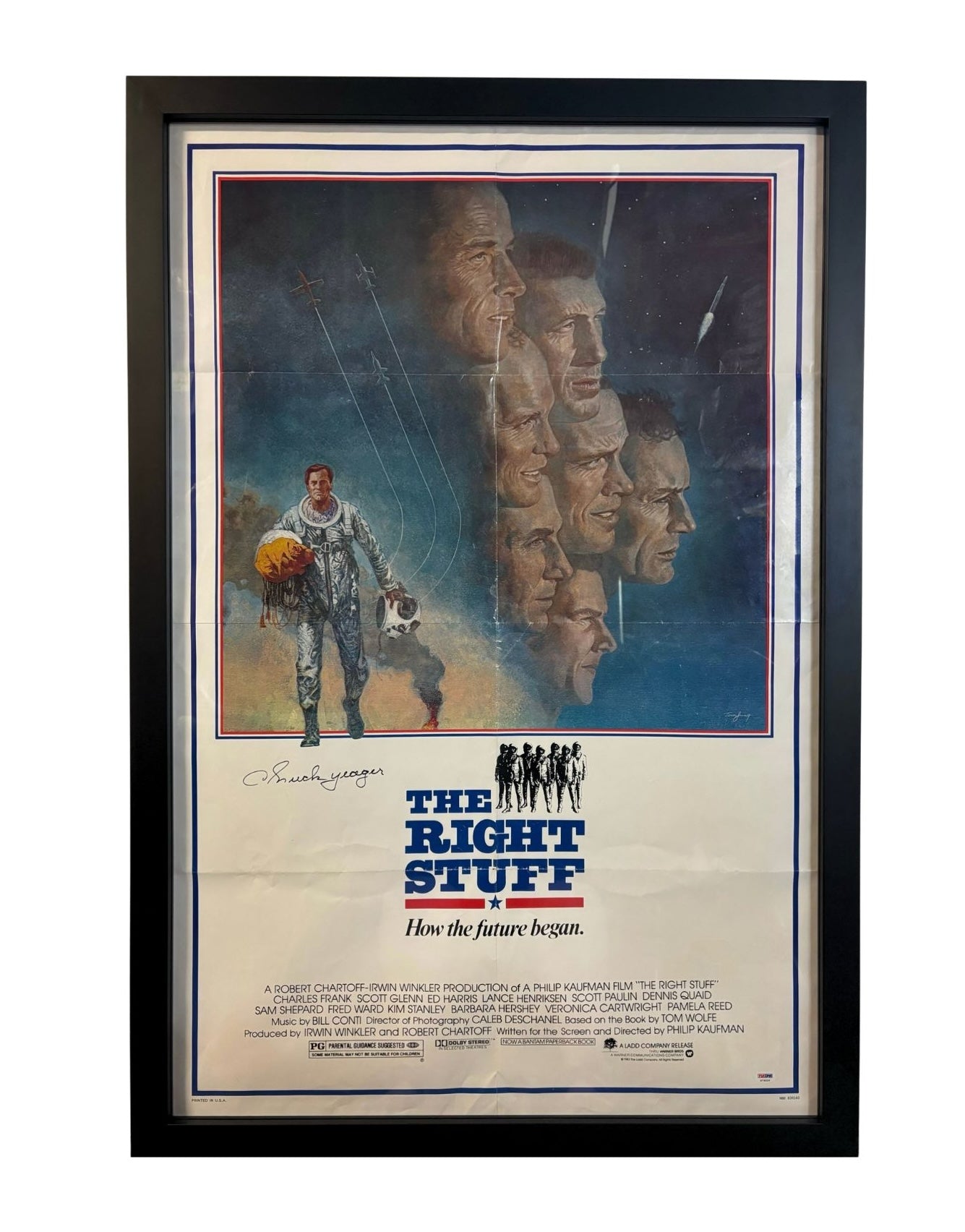 "The Right Stuff" Vintage Movie Poster, Signed by Chuck Yeager, 1983 - The Great Republic