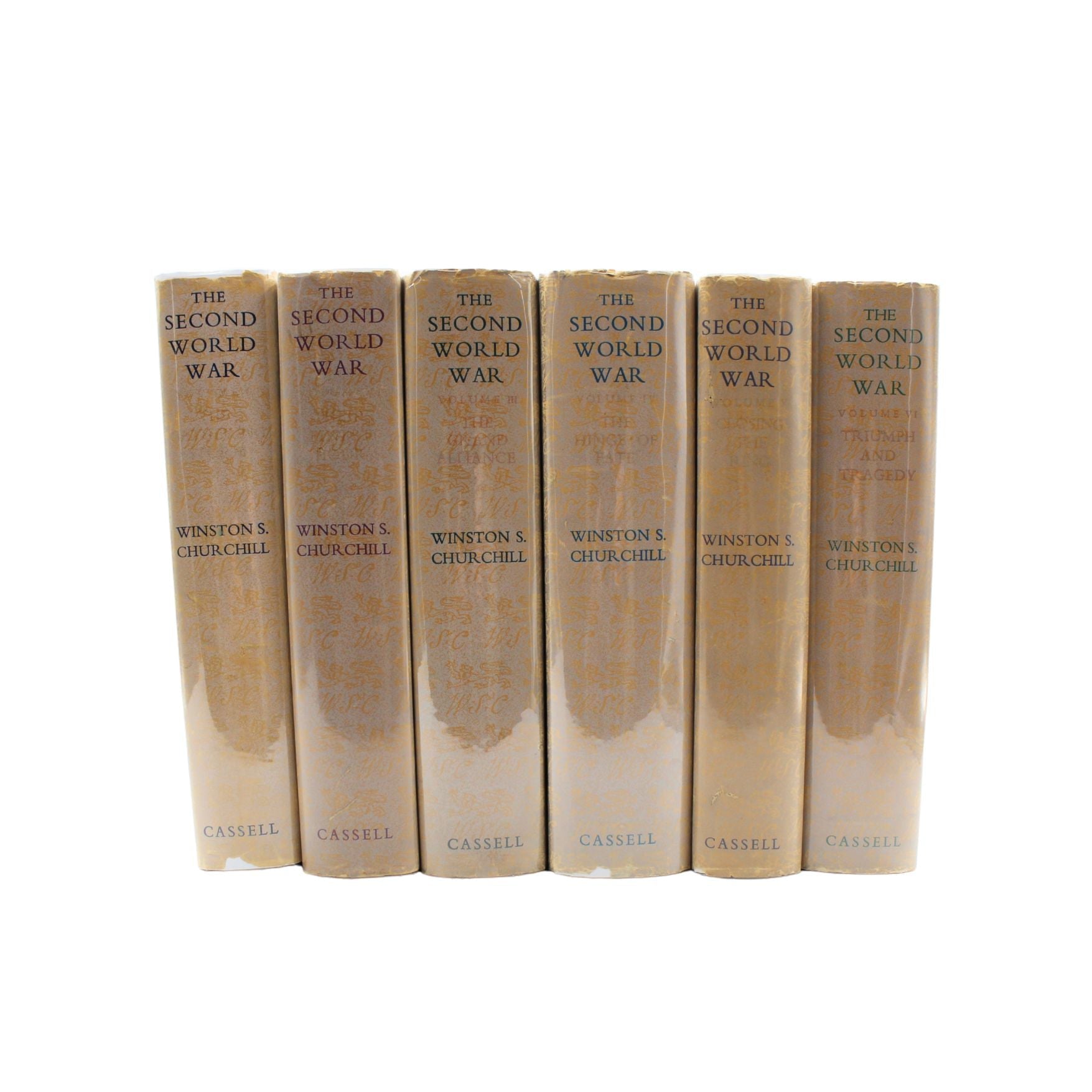 The Second World War by Winston Churchill, First Edition, Six Volume Set, in Original Dust Jackets, 1948 - 1954 - The Great Republic